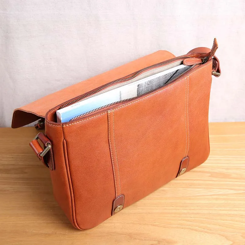 AETOO Original handmade vintage leather men's bag leather casual shoulder bag Messenger bag