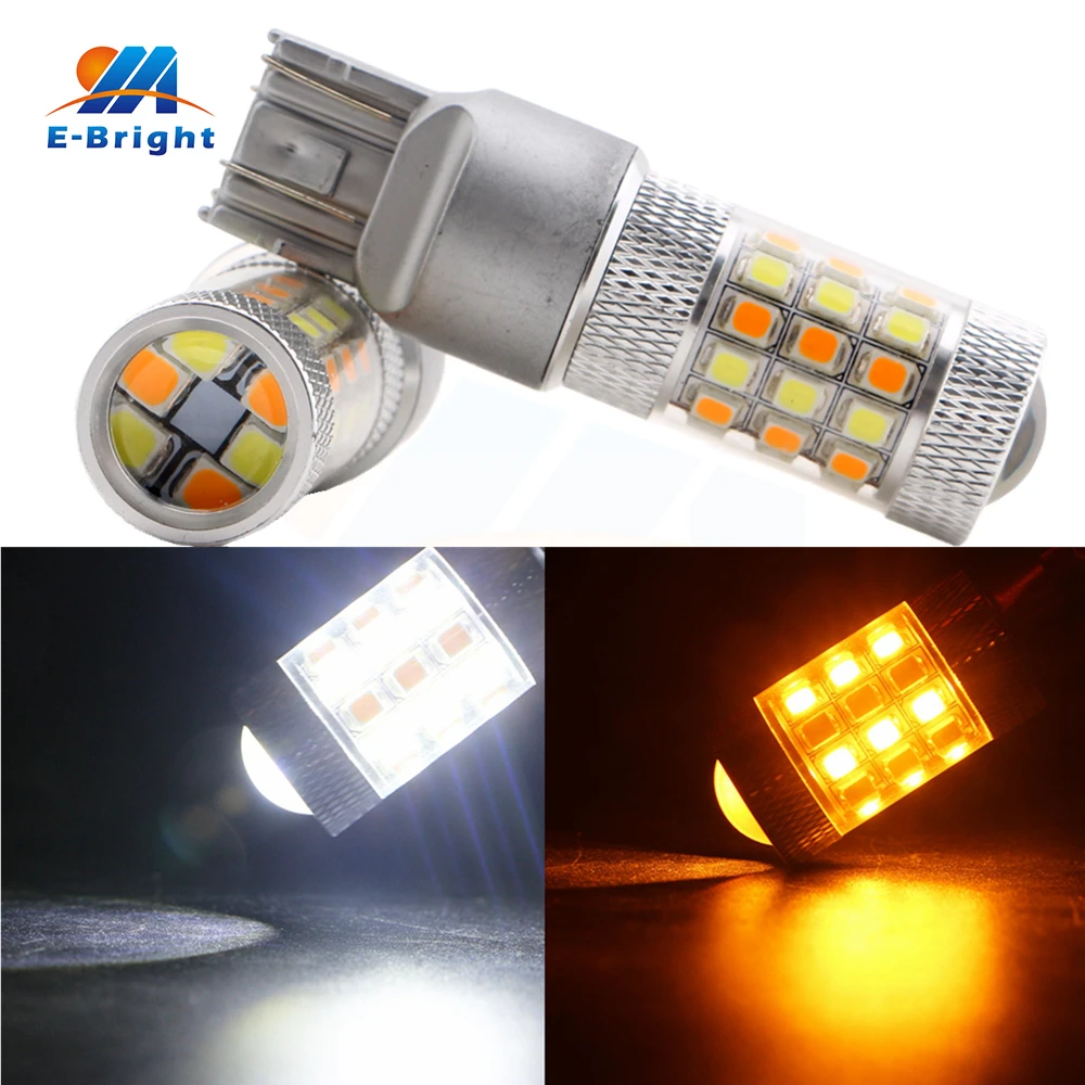 2 50pcs 7443 Bulbs Mix 2 Colors 2835 LEDs 42 SMD Leds Bulb Car LED Lamp