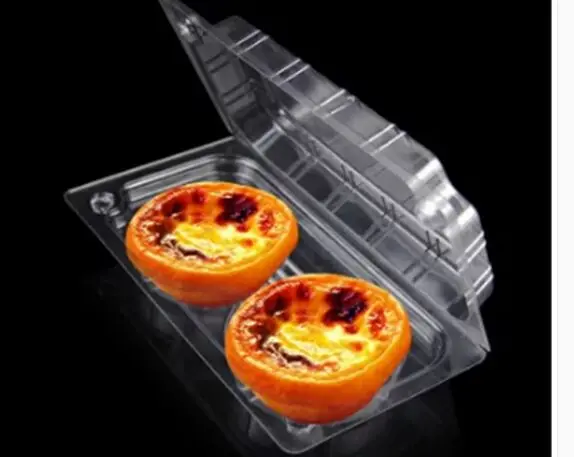 2 hole Автоматические пряжки прозрачные выпечки пластиковые упаковочные коробки яйцо tart лотки - Цвет: 2 hole