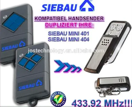 

The remote for Siebau transmitter mini 401/404 433,92mhz replacement remote