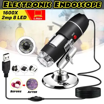 

New 1600X 8 LED USB Zoom 3 In1 Digital Microscope Handheld Biological USB Microscope Magnification