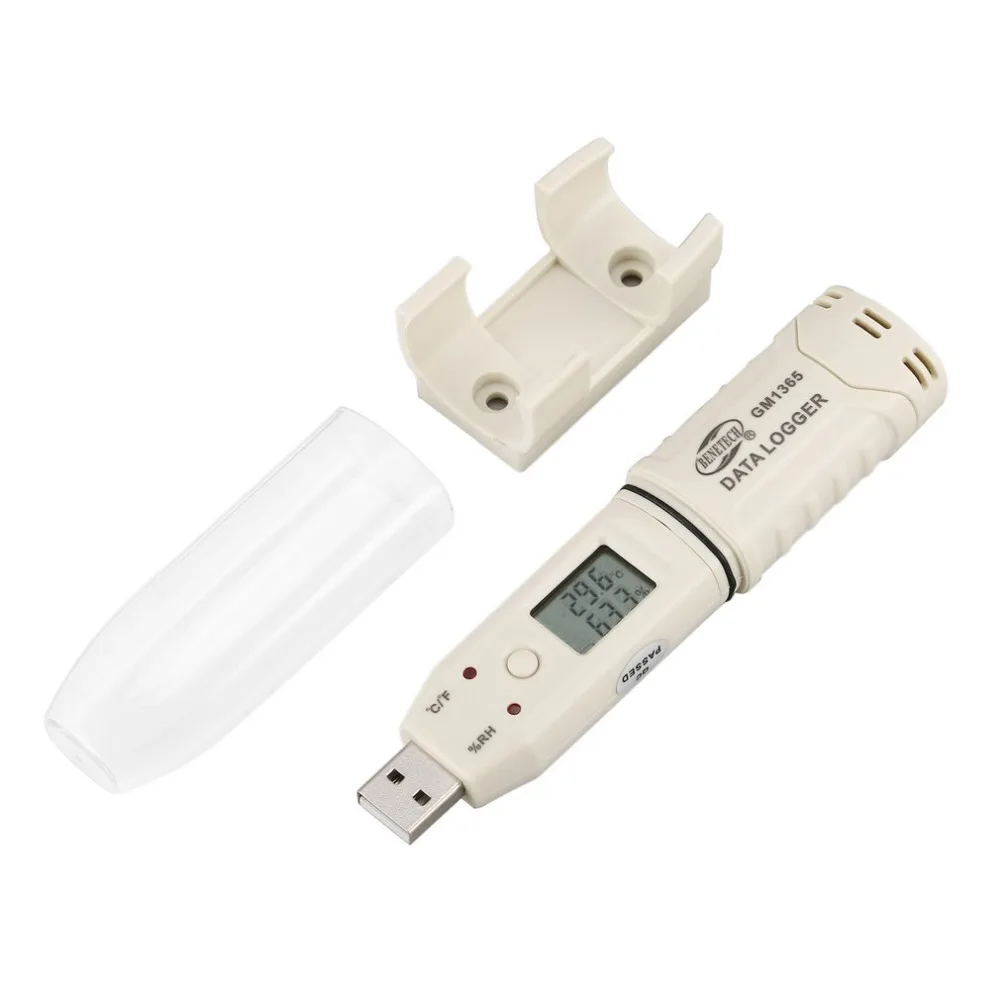 BENETECH GM1365 регистратор данных температуры влажности метр ЖК цифровой Авто USB флэш-диск ручка Тип термометр-рекордер