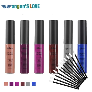 

1 Set 6 Colors Qibest Makeup Set 6 Colors Lip Gloss + 12 Lip Brush Qibest Matte Lip Gloss Lipstick Makeup Kits