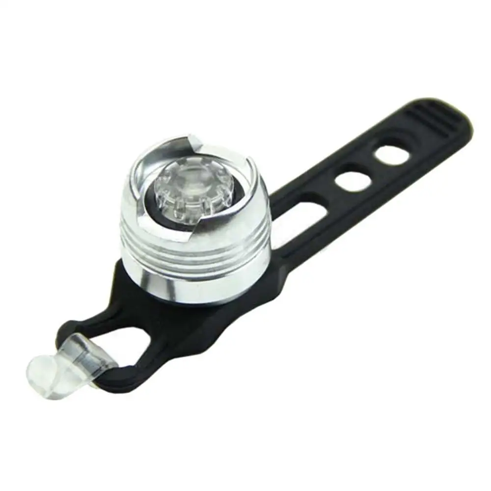 Silver White Light Алюминиевый светодиодный светильник для велосипеда, передний задний шлем, красный, белый, мигающий светильник s, Лампа безопасности для велоспорта, защитный светильник, водонепроницаемый - Цвет: Silver White Light