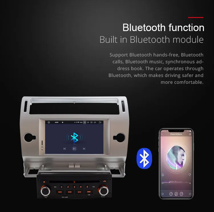 Flash Deal TOPBSNA Android 9.0 Car DVD Player For Citroen C4 C-Triomphe C-Quatre GPS Navigation 1 Din Car Radio Multimedia Wifi Stereo RDS 6