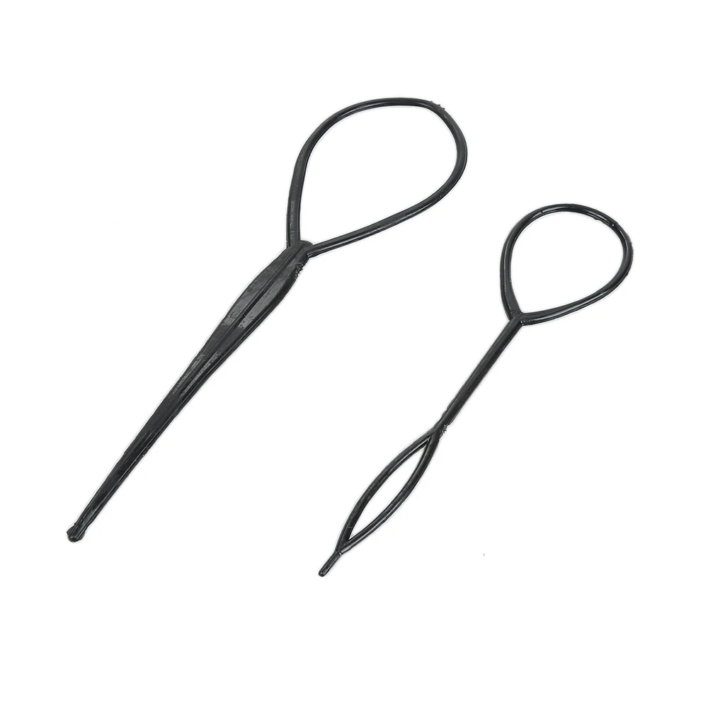 Black Plastic Magic Topsy Tail Hair Braid Ponytail Styling Manufacturer Editing Tool Hair Accessories 2 Pieces