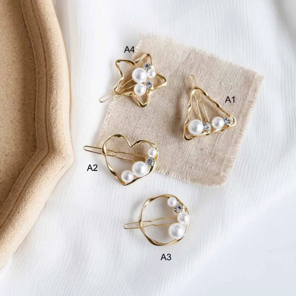 

Girls Simple Sweet Hairdressing Clip Hairpin Clips Imitation Pearl Headwear Bangs Clip Bobby Pins Women Hairpin Hair Accessories