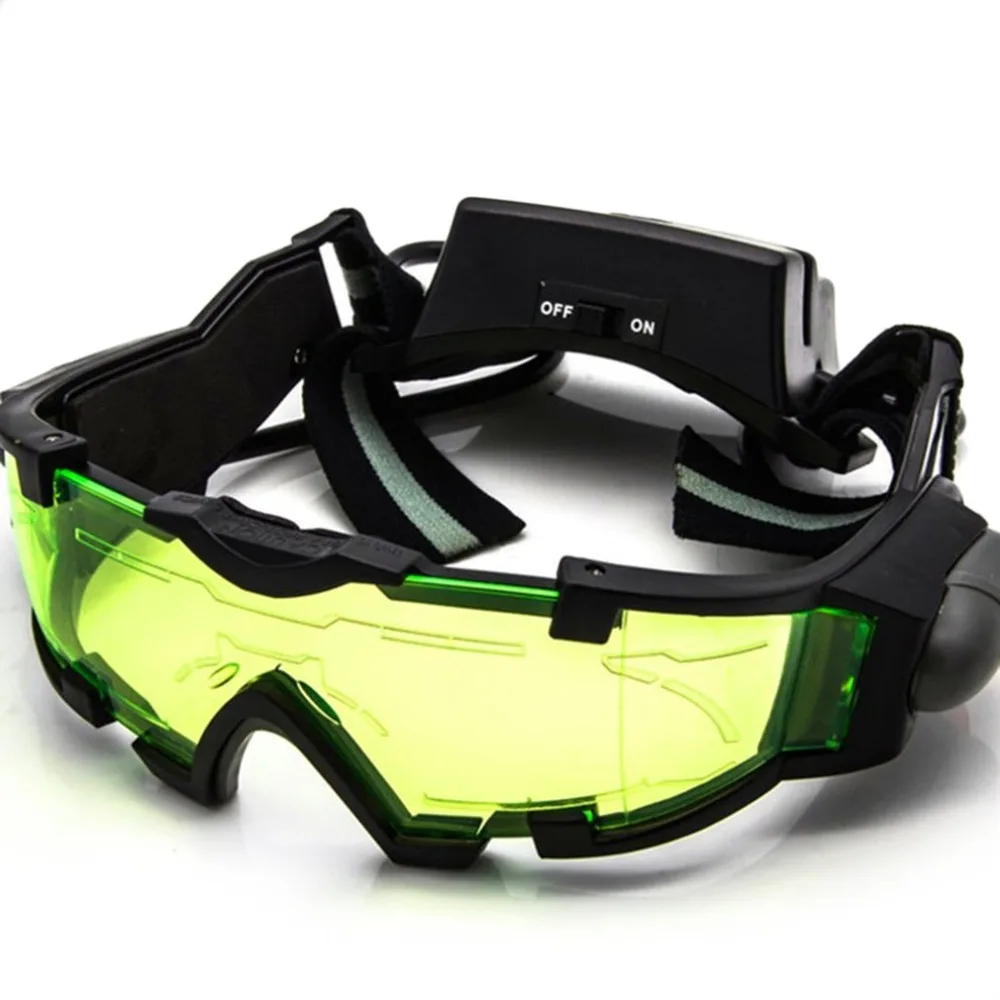 Adjustable LED Night Vision Glass Goggles Motorcycle Motorbike Racing