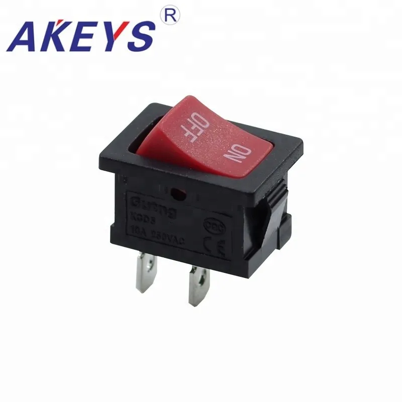 

15PCS KCD1-116A-2P DPDT 2 Pins Momentary Illuminated Mini Rocker Switch with Red button