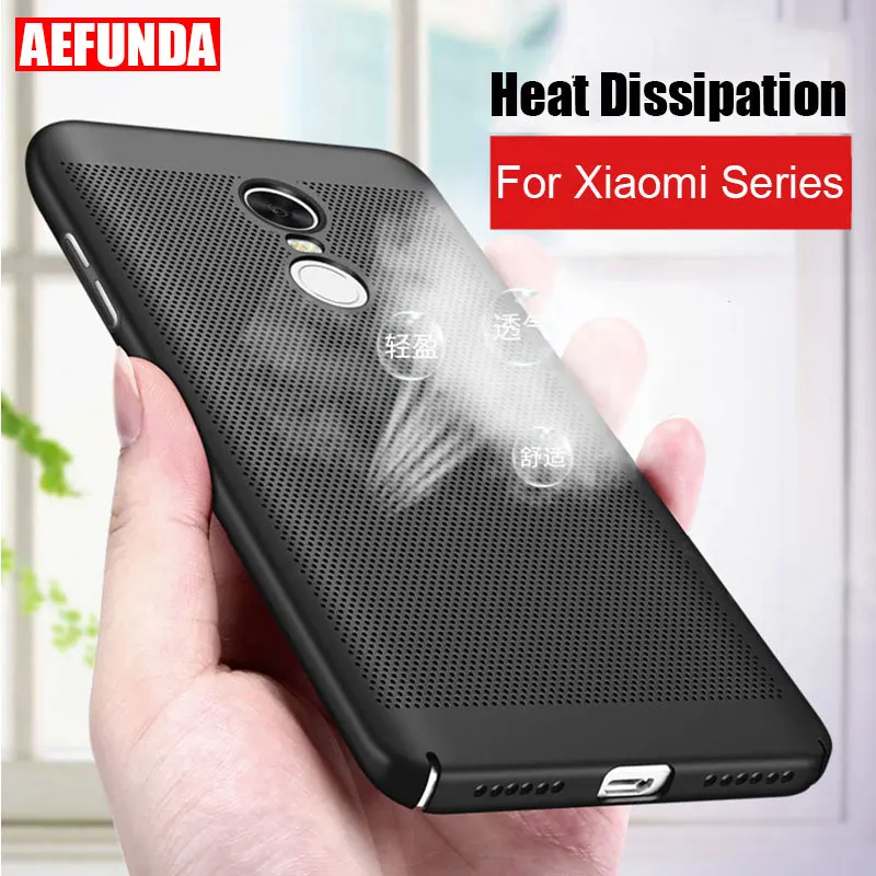 

Case For Xiaomi Redmi NOTE 4X 4 3 Pro Prime Breathe Heat Dissipation Hollow Hole PC Phone Case For Xiaomi Mi5S Mi6 Redmi 4X Capa