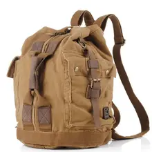 Мужская Женская винтажная холщовая кожаная Хлопковая сумка рюкзак альпинистская книга рюкзак школьный Повседневный Рюкзак