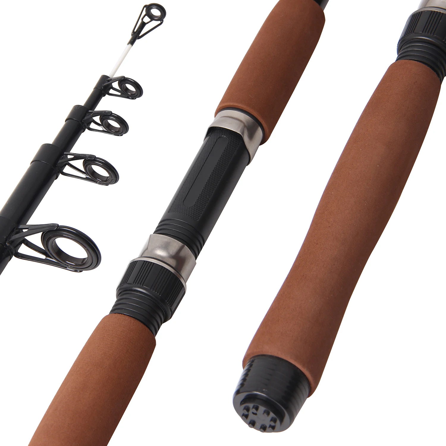 2.1m-2.7m Telescopic Fishing Rod Combo and Reel Full Kit Spinning Fishing Reel Pole set 100M Fishing Line Lures Hooks tackle
