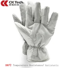 CK Tech.180 ℃термостойкие Защитные Перчатки Огнестойкие Антистатические Рабочие перчатки для электронной заводской мастерской без пыли