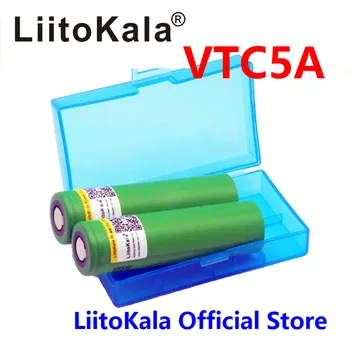 

2pcs LiitoKala 18650 35a vtc5a Genuine 3.6V US18650 2600mAh Continuous 40A E-Cig vap + 18650 box