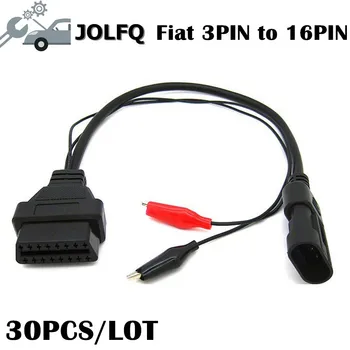 

Free DHL 30pcs/lot OBD2 Cable For Fiat 3 Pin Alfa Lancia to 16 Pin OBDII OBD 2 OBD-II Connector Cable with best quality