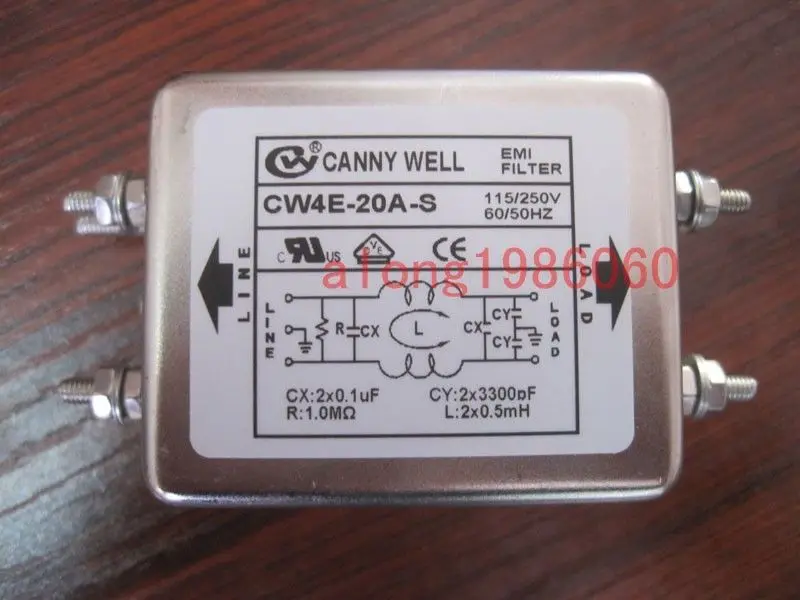 

Hifi-store NEW CW4E-20A-S Chassis Mount IEC Power Line EMI Filter AC 115V/250V 20A -YD