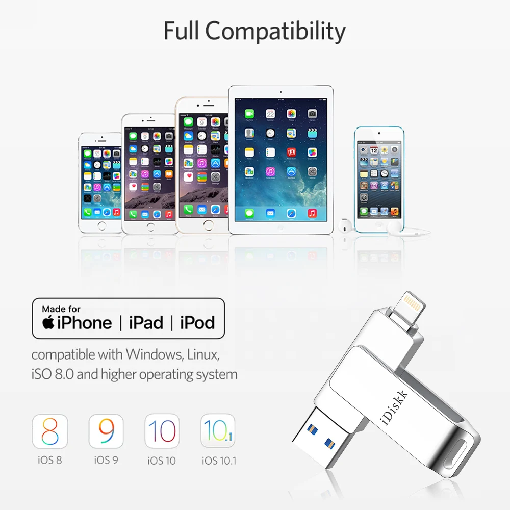 IDISKK U006 Storage Memory Stick OTG Usb 3.0 Flash Drive Pendrive for Lightning iOS USB Flash 16GB 32GB 64GB 128GB Pen Drive IDISKK U006 Storage Memory Stick OTG Usb 3.0 Flash Drive Pendrive for Lightning iOS USB Flash 16GB 32GB 64GB 128GB Pen Drive