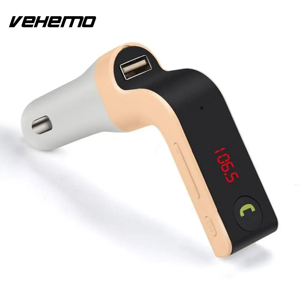gold Vehemo 5 V/2.1A автомобиля Зарядное устройство автомобиля Bluetooth автомобильные аксессуары для автомобилей Грузовик сигареты Зарядное устройство Универсальный USB MP3 плеер для TF Pin-код - Название цвета: gold