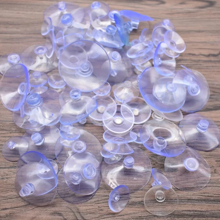 خطاف تعليق واضح كوب شفط بلاستيكي سادة هوك PVC الفطر رئيس ventouse لنافذة الديكور الزفاف سيارة الزجاج