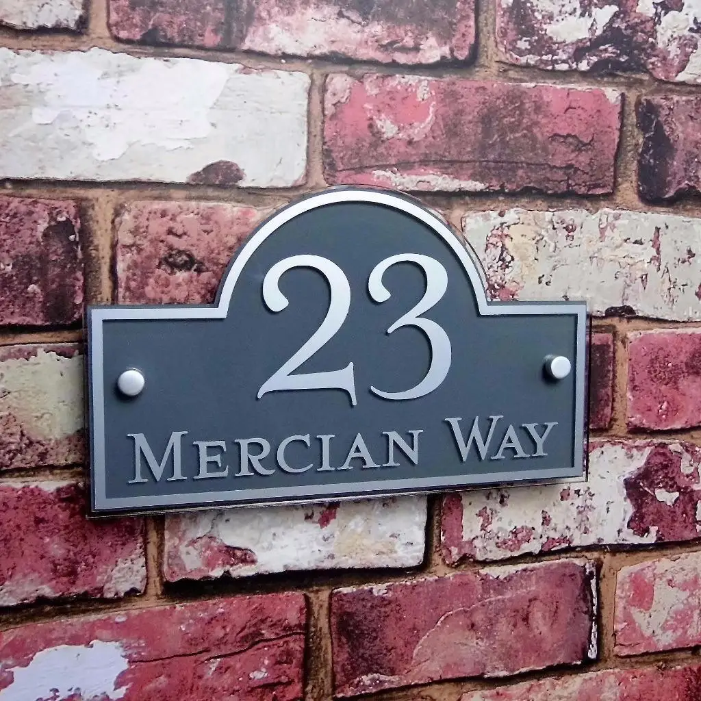 Placa personalizada casa direcci/ón casa puerta N/úmero calle nombre personalizado hecho