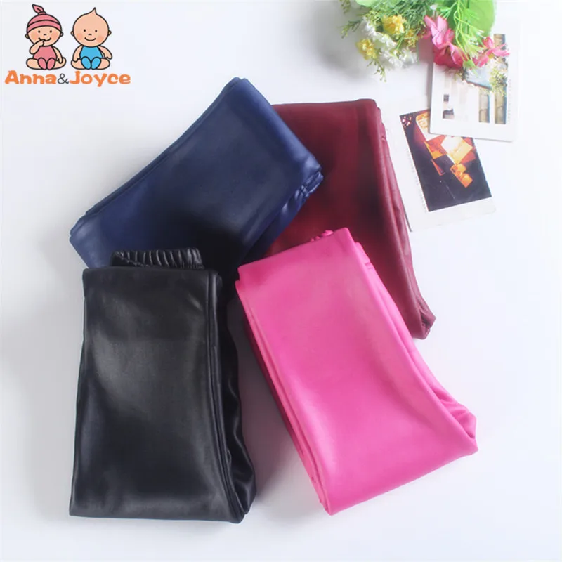 

Imitation Leather Pants Children Trousers And Pile Thickening New Children Clothing Winter Bottomwear Leather Pants Trousers
