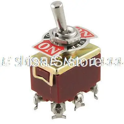 

DPDT Double Pole On/Off/On Toggle Switch AC 250V 15A w 6 Screw Terminals