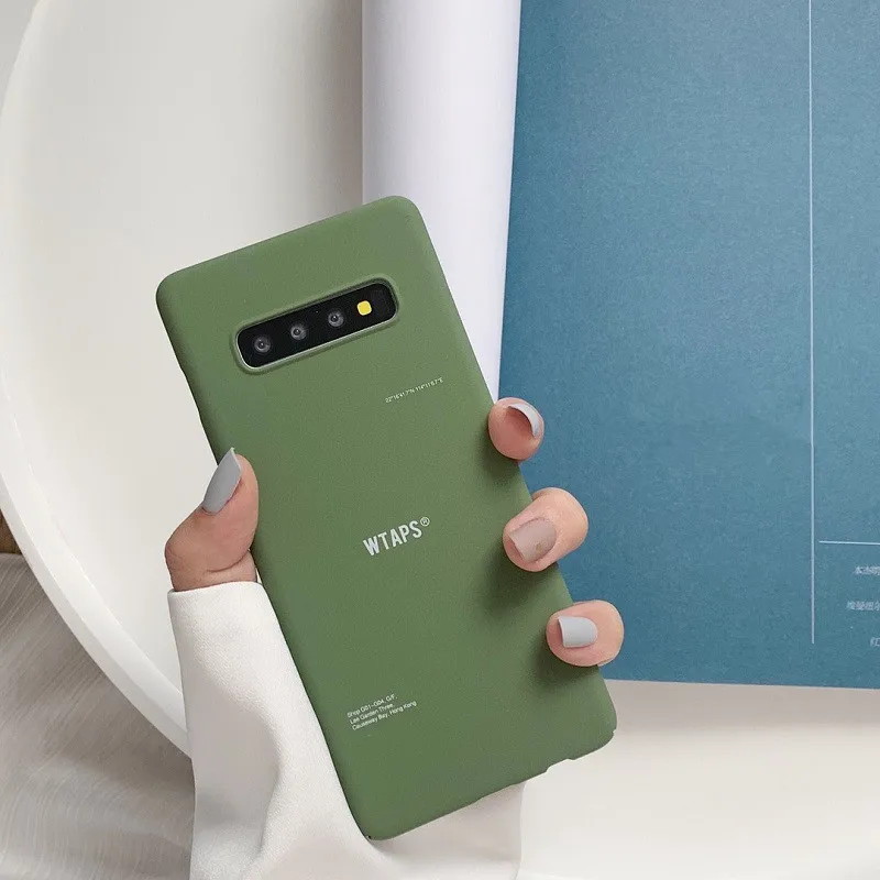 Meachy простой чехол для телефона с надписью зеленого маття Samsung Galaxy S10 Plus S9 S8 Note 9 8