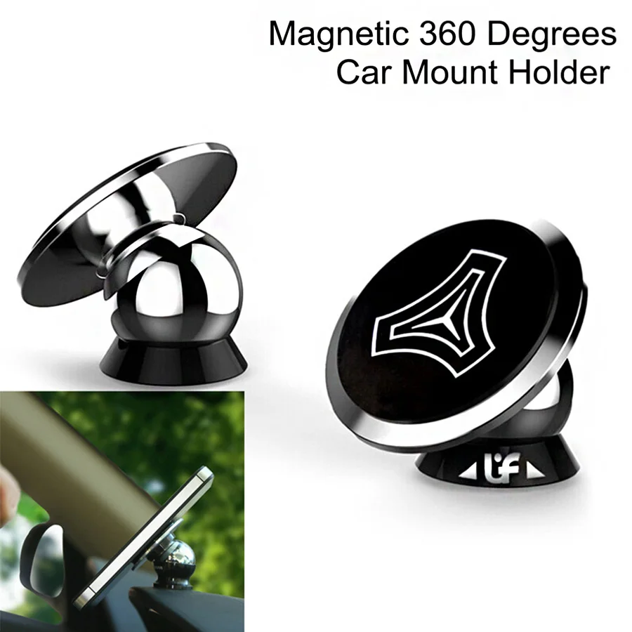 Universal UF V Magnetic Car Mount Holder Sticky Stand for Samsung iPhone GPS 360 Degrees Alloy