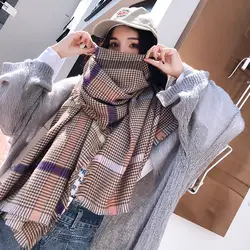 2018 дизайнерские Брендовые женские шарф модные кашемировые шарфы для Леди шали и палантины толстые теплые оголовье шеи одеяло