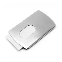 Стильный металлический держатель для карт из нержавеющей стали, держатель для визиток, офисные принадлежности