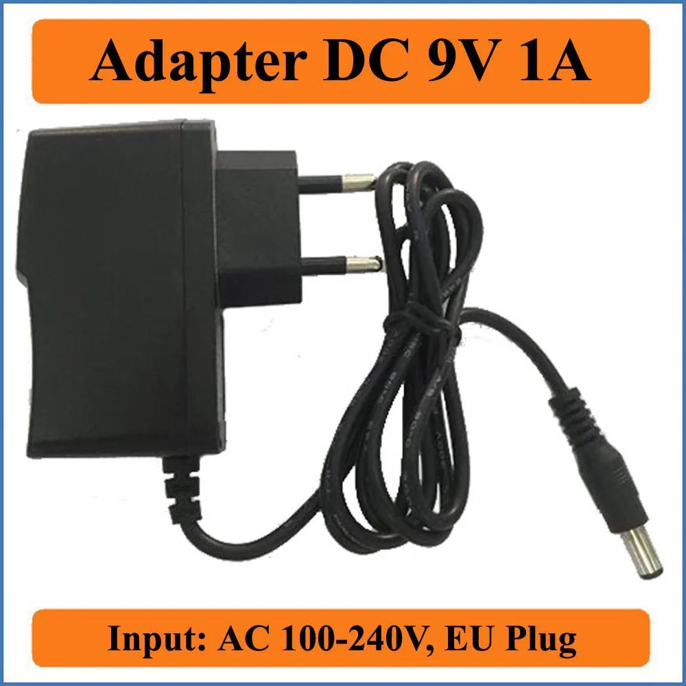 9V 1A EU Plug AC DC адаптер 1 шт. 100V-240V конвертеры для зарядное устройство 5 мм x 2 1-2 1000mA |