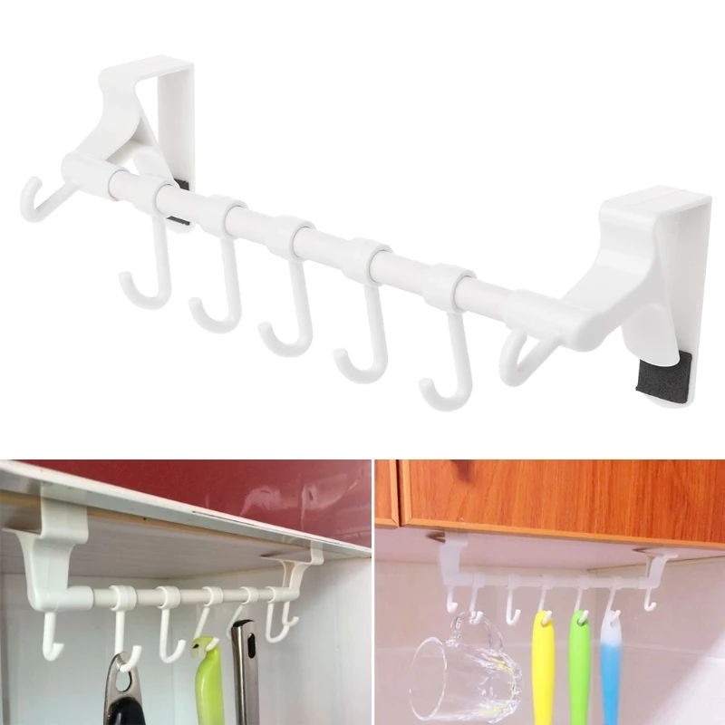 OOTDTY جديد ورق المطبخ تخزين الرف منشفة حامل بكرة مناديل شماعات تحت مجلس الوزراء أكثر من باب OOTDTY جديد ورق المطبخ تخزين الرف منشفة حامل بكرة مناديل شماعات تحت مجلس الوزراء أكثر من باب