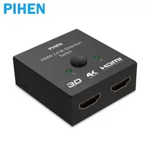

PIHEN 4K*2K HDMI Switcher 1 in 2 out port Hub Audio Video Screen Splitter for TV Monitor Projector PS3/PS4 Computer TV Box VCR