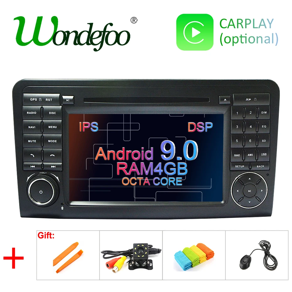 

IPS Android 9.0 4G 64G CAR DVD player For Mercedes Benz CLASS ML W164 X164 ML350 ML300 GL500 ML320 ML280 GL350 GL450 GPS radio