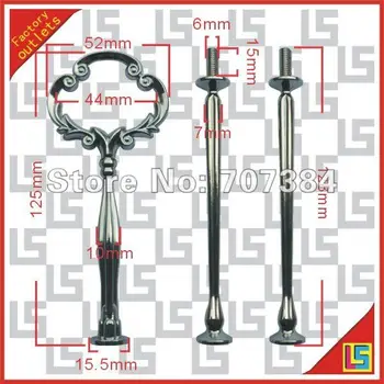 

3 tiers silver flower-shaped cake stand rods/cake stand centres handles100sets/lot