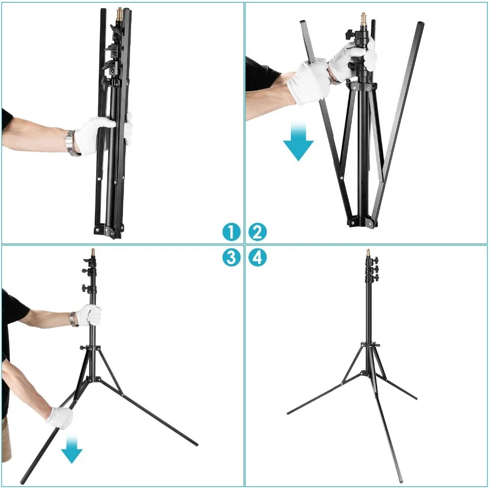  Photo Studio Ring Light Stand Adjustable 35-83 inches/88-211 centimeters Aluminum Alloy Heavy Duty 