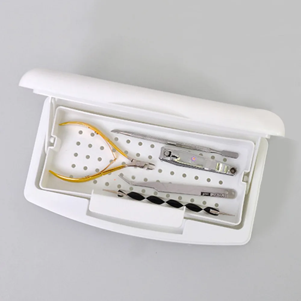 

Nail Sterilizer Tray Disinfection Pedicure Manicure Sterilizing Box Nail Art Sterilizer Tray Box Sterilizing Salon Tools Summer