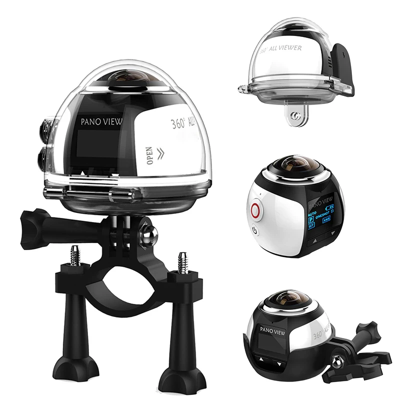 Видеокамера VR 4K 360 градусов Wi Fi панорамная 2448*2448 HD 30 м водонепроницаемая