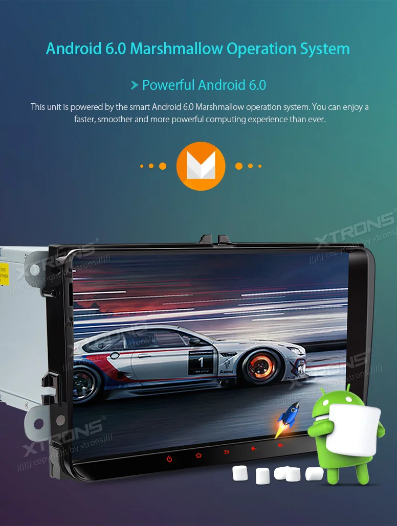 Perfect 9" Android 6.0 Radio Car DVD Player Auto Head Unit Stereo GPS Navigate Video for VW Amarok Touran Wagon Sedan EOS SEAT SKODA 6