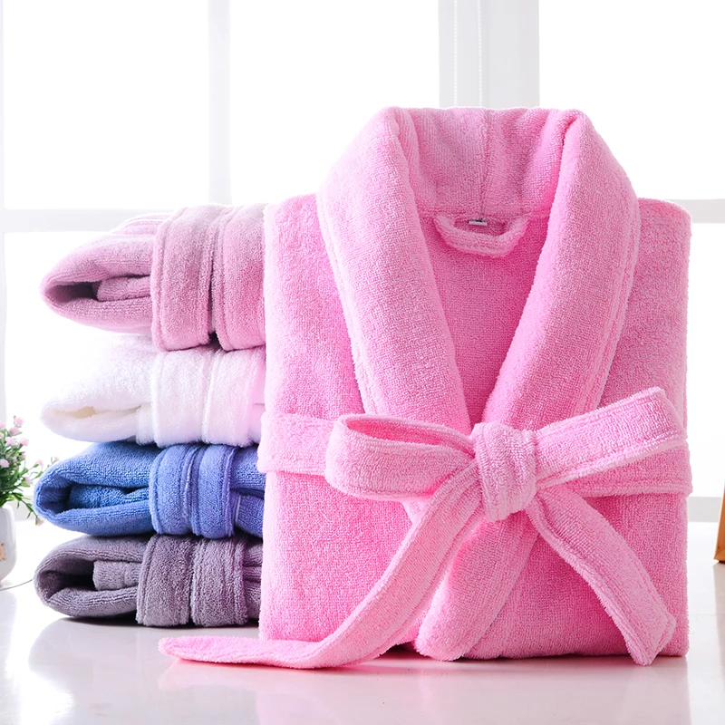 Bath Robe Women Winter Warm Bathrobes Women Towel Fleece Dressing Plus ...