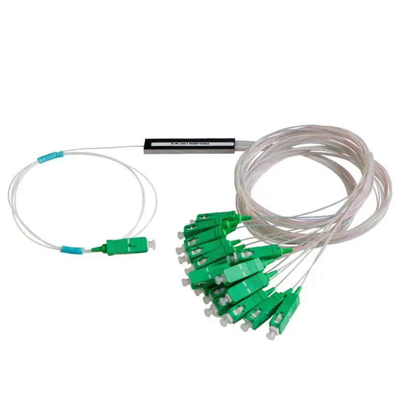 

30 pcs for 1 input 16 output 0.9mm loose steel tube 1x16 Fiber Optic PLC Splitter with SC APC