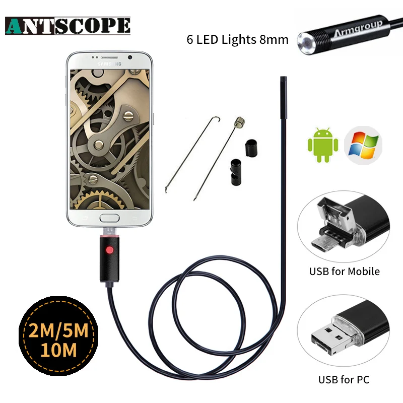 bilder für 2 Mt 5 Mt 10 Mt 2IN1 Schwarz Endoskop 8 MM USB Android Kamera Pinhole USB Endoskop Inspektion Endoskop OTG 720 P Andorid Telefon Kamera bilder für 2 Mt 5 Mt 10 Mt 2IN1 Schwarz Endoskop 8 MM USB Android Kamera Pinhole USB Endoskop Inspektion Endoskop OTG 720 P Andorid Telefon Kamera