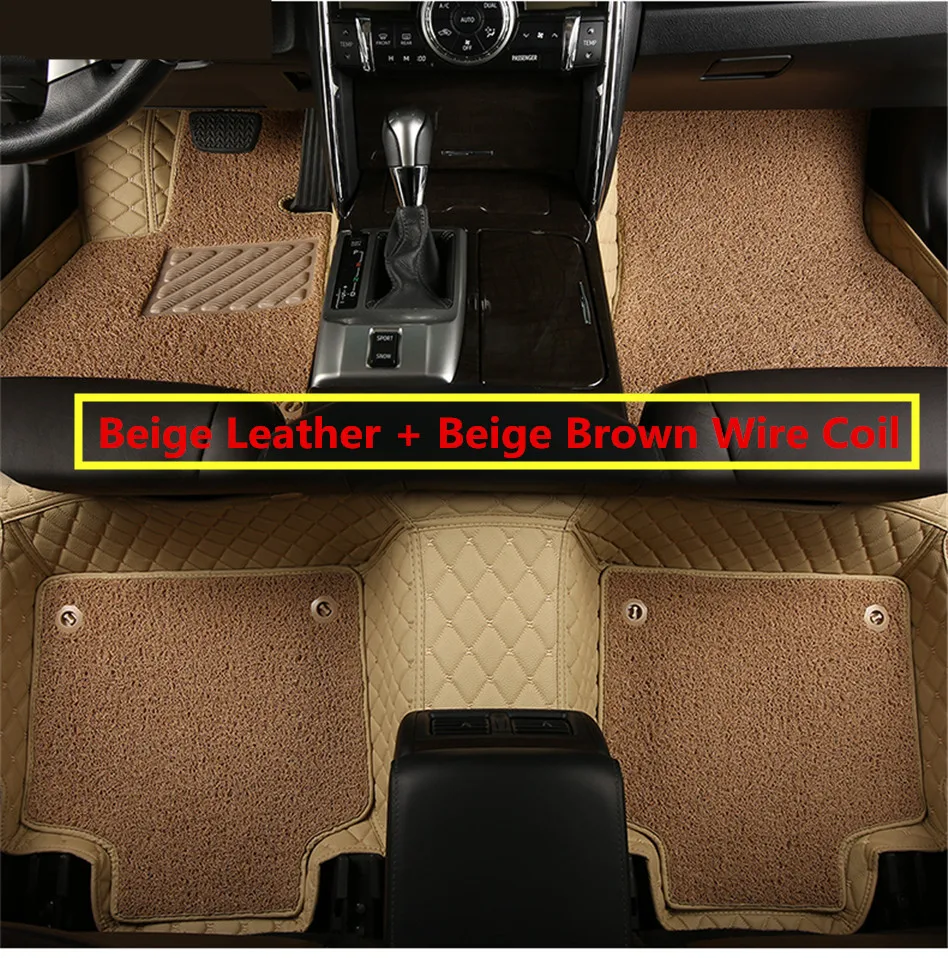 

Auto Floor Mats For Hyundai ix35 2010-2017 Foot Carpets Step Mat High Quality New Embroidery Leather Wire coil 2 Layer