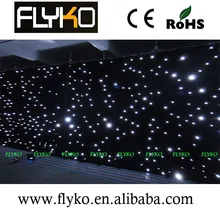 Белый цвет Звездный СВЕТОДИОДНЫЙ занавес черная ткань белый цвет led