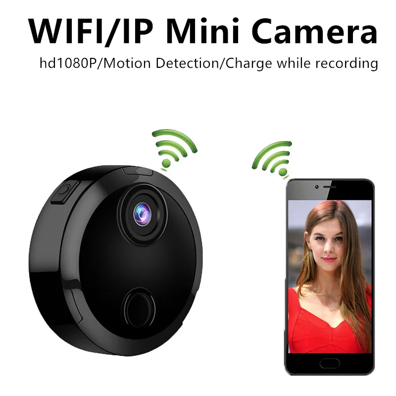 

WIFI Cube Camera HD1080P Home Security IP Smart Mini Network Camera Built-in 12 Non-illuminated Night Vision Light WIFI Camera
