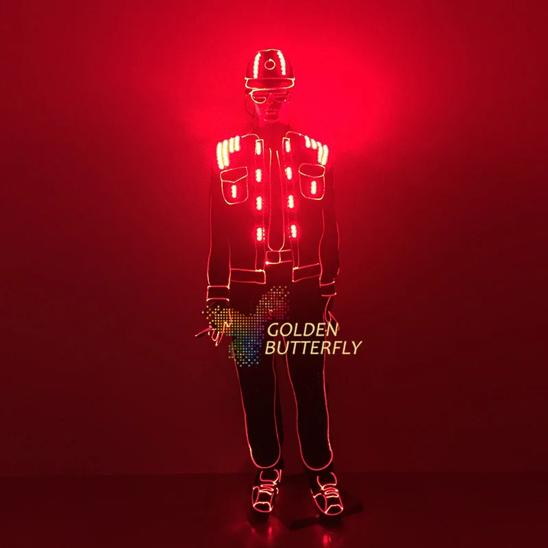  2019 LED Clothing SD Card Computer Programmed Luminescent Performing Apparel LED Performing Apparel
