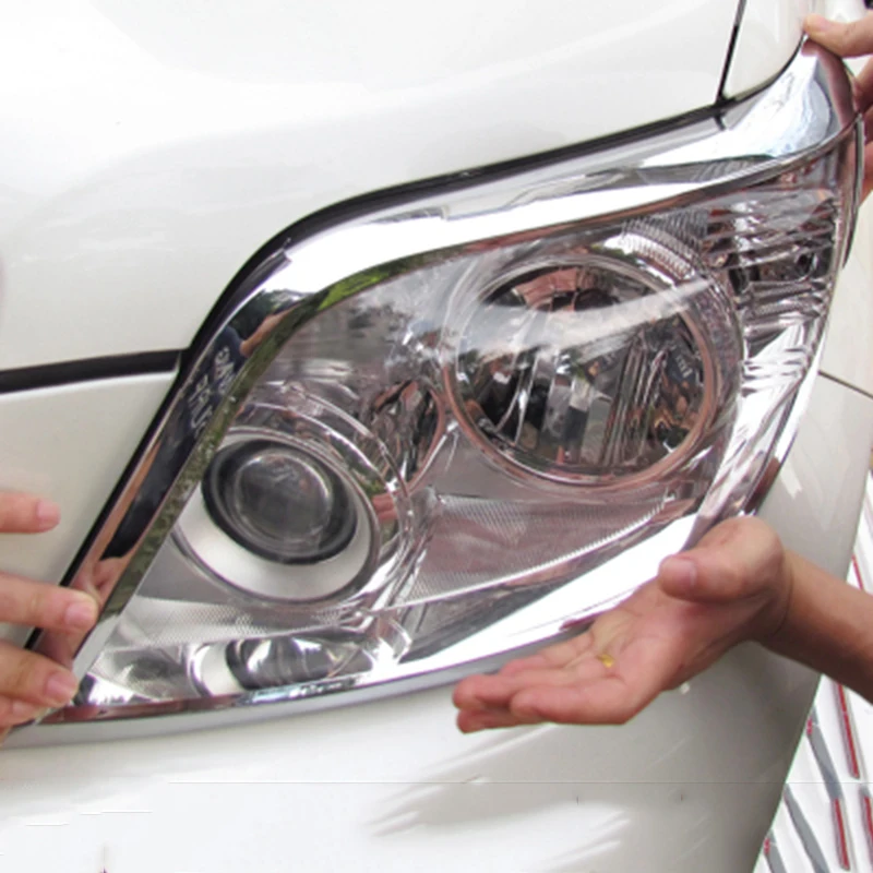 

For Toyota Land Cruiser Prado FJ150 FJ 150 2014 2015 2016 Car Styling ABS Chrome Headlight Lamp Cover Trim Front Light Frames