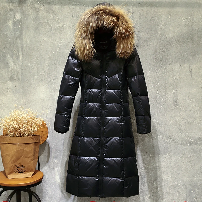 

2017 Large size Winter women coat Hooded Fur collar parka High quality feather cotton warm winter female jacket outerwear YZ347