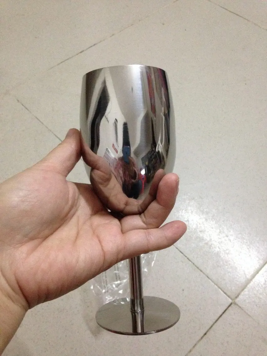 Бесконтактная стальная красная металлическая чашка бокал для вина креативная рекламная нержавеющая стальная чашка для вина