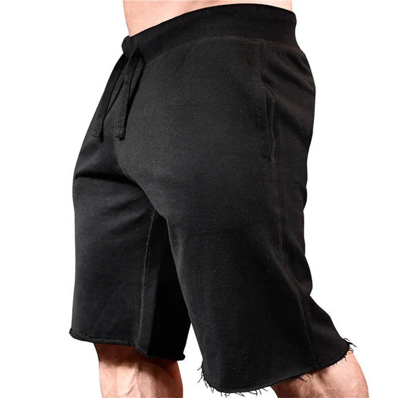 GYMOHYEAH летние новые хлопковые шорты свободные шорты с завязками на талии тренировочные брюки Бермуды для фитнеса шорты для бега повседневные спортивные мужские шорты